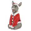 Christmas French Bulldog Resin Statue Outdoor Decoration Dog Statue Dog Figurine for Yard & Porch Decor