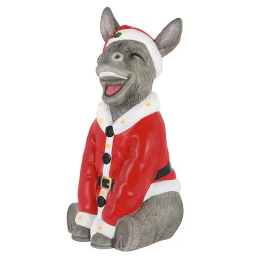 Christmas French Bulldog Resin Statue Outdoor Decoration Dog Statue Dog Figurine for Yard & Porch Decor