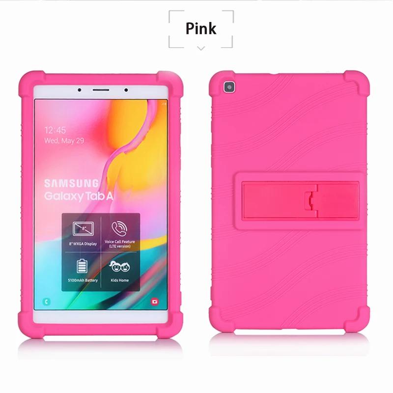 Case For Samsung Galaxy Tab A 8.0 2019 SM-T295 SM-T290 Tablet Safe Shockproof Silicone Stand Cover