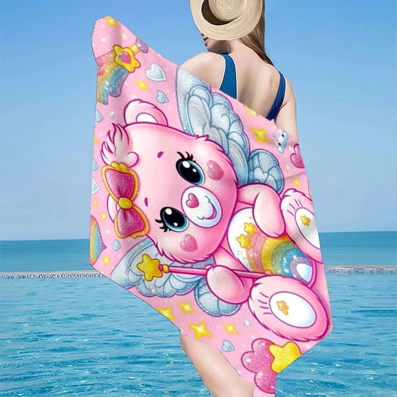 Rainbow Bears  Beach Towel, Super Soft Microfiber, Gift for Her/Him, Birthday, for Pool, Beach, Travel, Home Decor Fan gifts