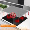 Thermochromische Silikon-Herdabdeckung Extra Groß Aufrollbarer Glas-Kochfeldschutz für Elektroherd Küchenarbeitsplattenmatte