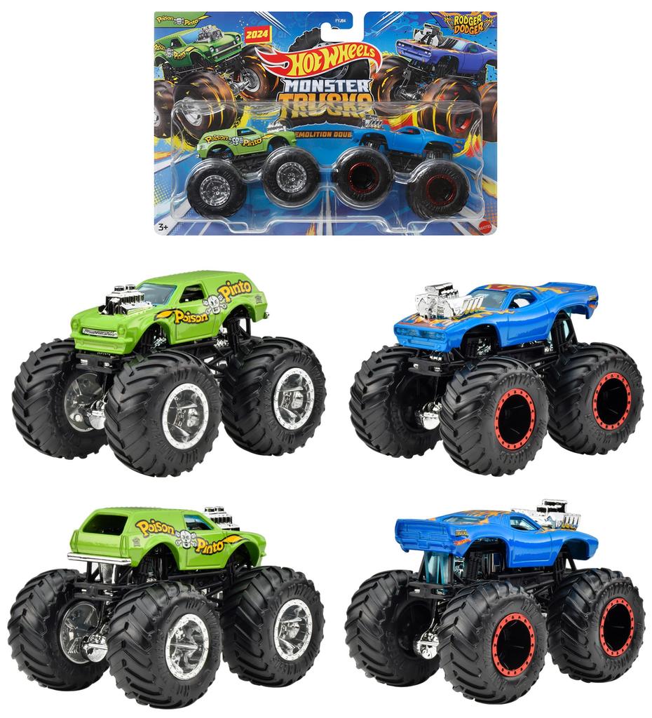 Hot Wheels Monster Truck 2 Pack Assorted 2 X 8 Sets Box Sale Vehicle Toy Mini Car for Ages 3 and Up 164 986P-FYJ64