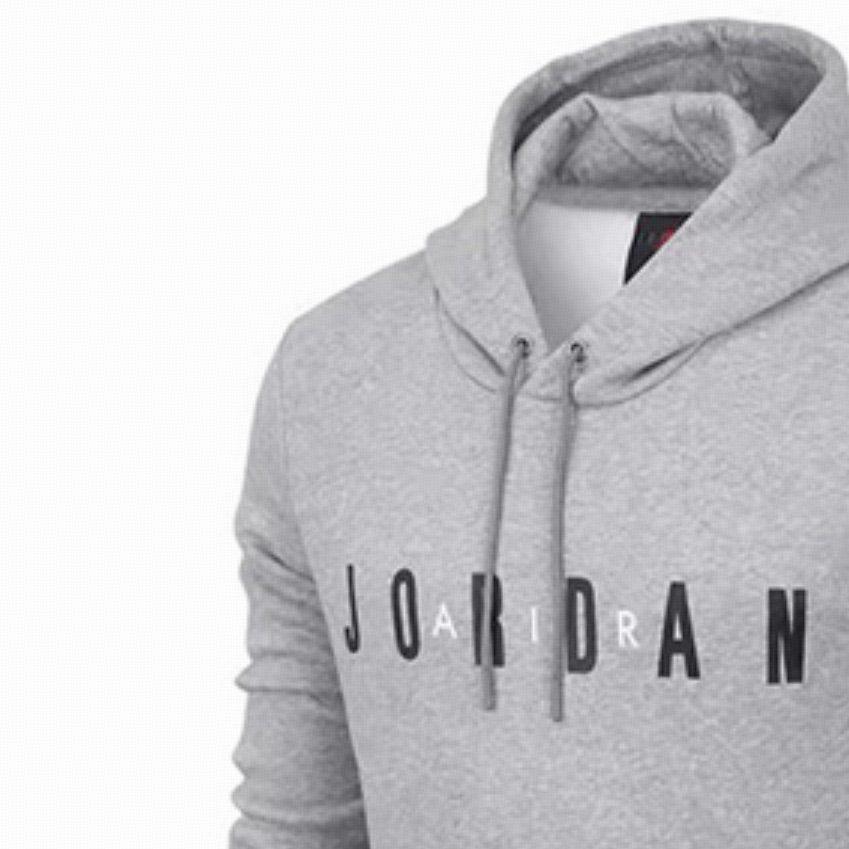 Jordan Sweatshirts Men's Gray Hooded Moderate Regular CJ9666-063