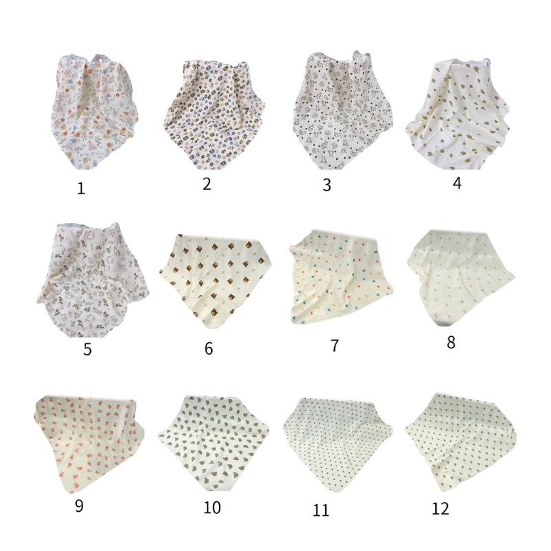 Baby Wrap Towel Cotton Cartoon Print Wrap Blanket Infant Blanket Bath Towel Crib Sheet Non-fluorescent Newborn Blanket