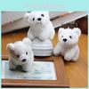Cute Polar Bear Plush Toy Key Accessory Fluffy White Bear Bag Decoration