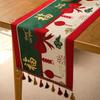 Jacquard Table Runner Vintage Table Table Cover Pastoral Style with Long Strip Fabric Tassel Tablecloth Home TV Cabinet Decor