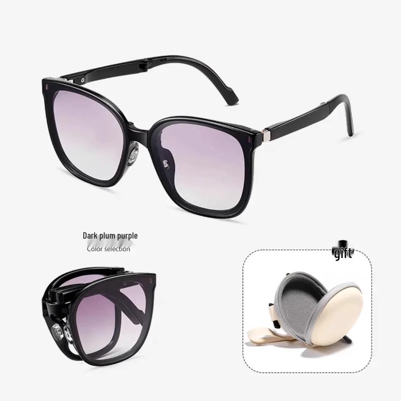 

Женские поляризационные складные солнцезащитные очки 2025: Шикарный, Стройнящий, Защита от УФ-лучей и Защита от близорукости