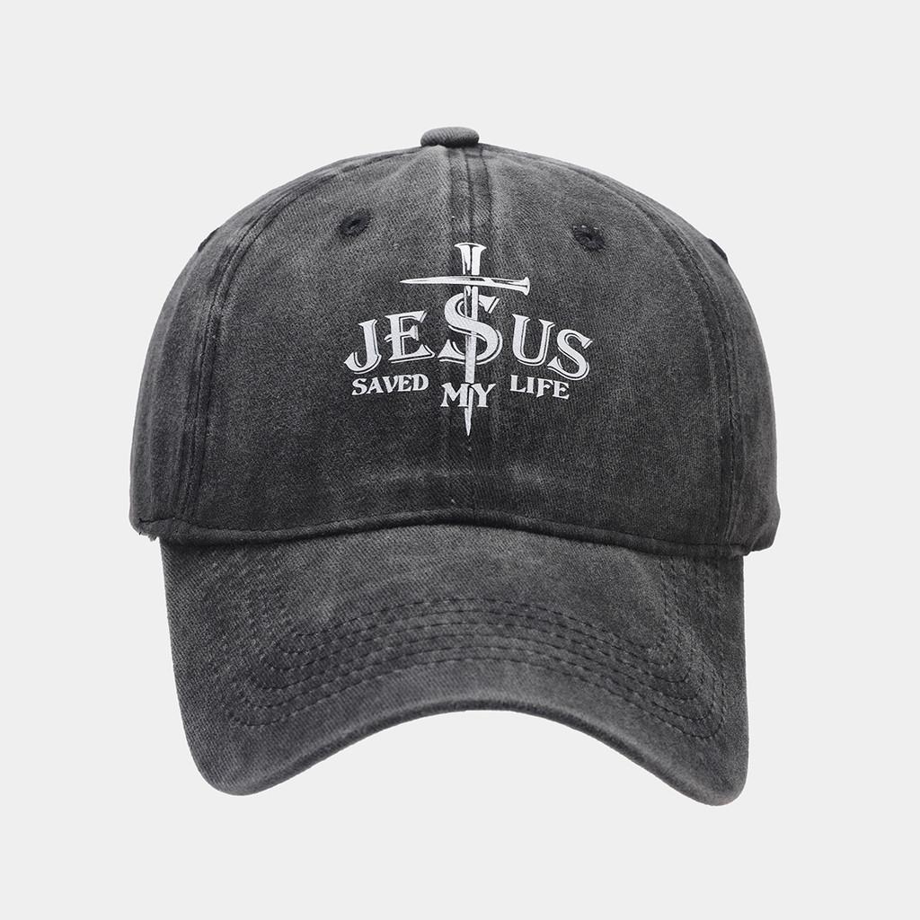 Retro Vintage Cotton Baseball Cap With Letter Print Design For Men Women Spring Sun Protection чёрный