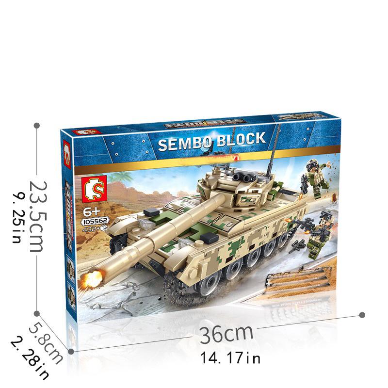 

432PCS Military VT-4 Main Battle Tank Soldier Cannon Assembled Building Blocks Army City Police Soldier Figures Weapon Bricks T