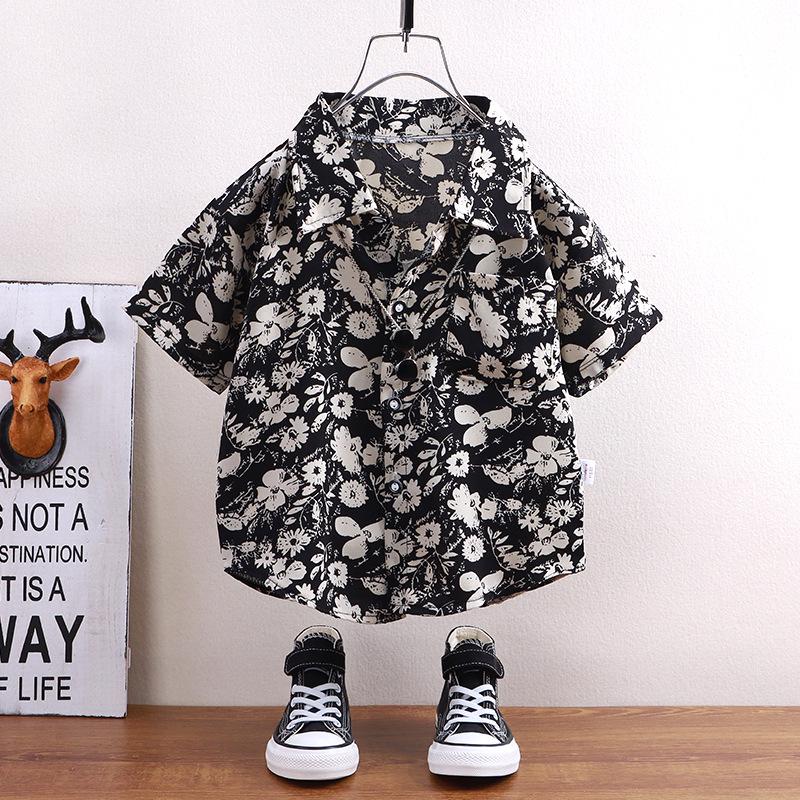 Children's Short Sleeve Summer Shirt – Hong Kong Style Casual Boys' Top