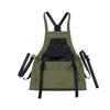 Durable Waterproof Canvas Apron With Individualized Fasteners And Multiple Storage For Kitchen Drink Shop Cooking Baking