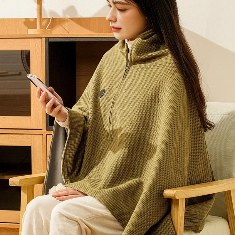 Electric Throw Blanket 59.06x27.56 Inches Outdoor Heater Blanket USB-Powered Winter Plush Blanket Portable Heated Blanket Shawl