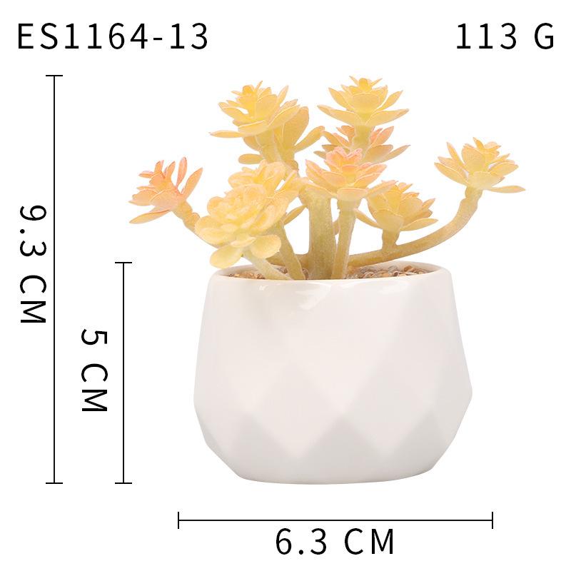 Simulation Sukkulentenpflanze Keramik Topfpflanze Künstliche Sukkulente Bonsai Künstliche Blume Innendekoration Ornament Grüne Pflanzen