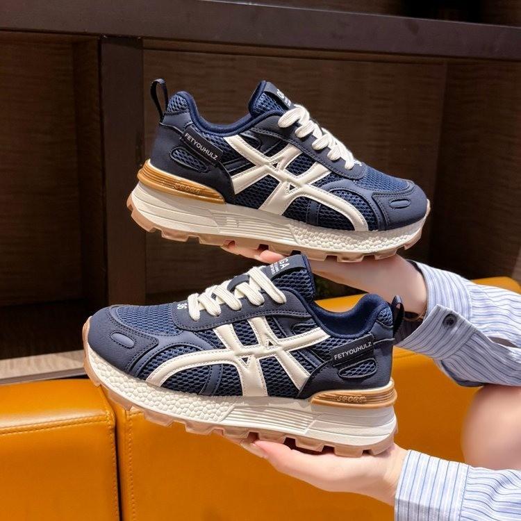 Inner Heightening Platform German Training Shoes Women's 2025 Autumn Models Versatile Mesh Forrest Gump Shoes Casual Sports Dad Shoes Women's Models