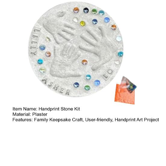 DIY Handprint Gift Kit, DIY Handprint Stepping Stone Kit, Child Handprint Art Project, Family Keepsake Craft for Indoor Outdoor Decor Mother's Day