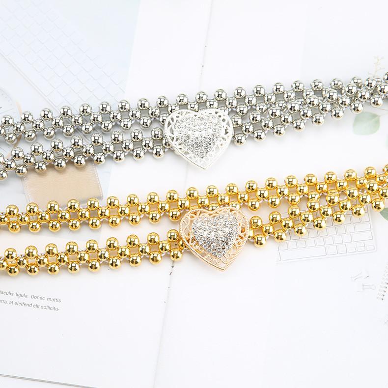 Stylish Elastic Beaded Pearl Waist Belt For Women's Dresses Sweaters Vintage Accessory