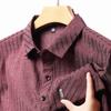 Smooth Anti-pilling Mulberry Silk Men's Long-sleeved Shirt Spring and Autumn New Striped Shirt No Ironing