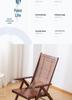 Premium Widened Bamboo Folding Lounge Chair for Home & Outdoor Use - Reinforced & Cool for Summer Relaxation