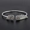 Jewelry Rhinestones Angel Wing Female Cuff Thin Bracelet Open Bangle