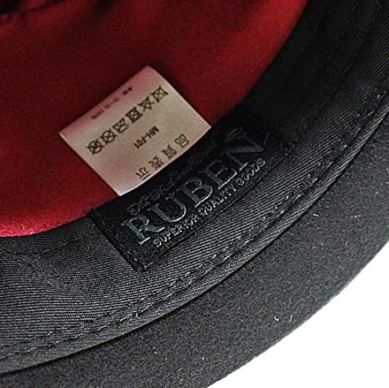 Ruben Edición Especial COLECCIÓN NEGRA Sombrero de Fieltro Plegable Talla Grande Hecho con Lana 100% Premium Australiana Telescope Negro, Sombrero, XL,