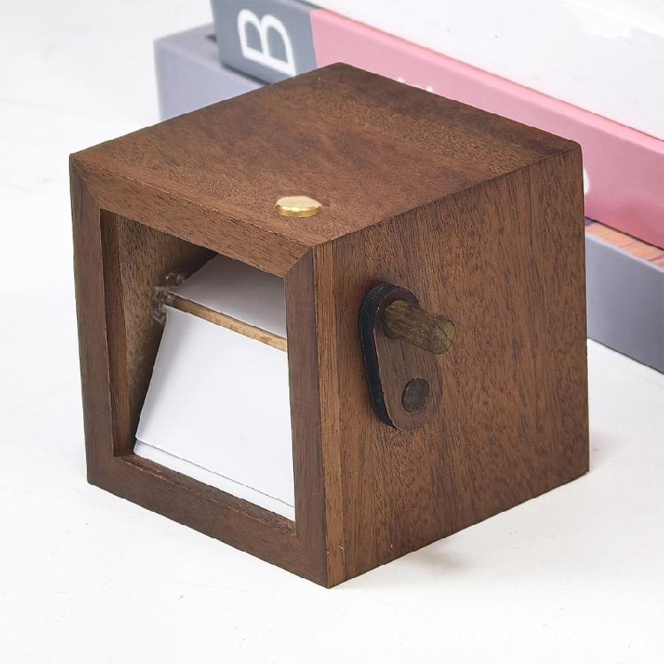 Visualizzatore Foto Flipbook Personalizzabile Capacità 16 Foto Meccanismo a Manovella Manuale Cornice in Legno Vintage Album Fotografico Regalo