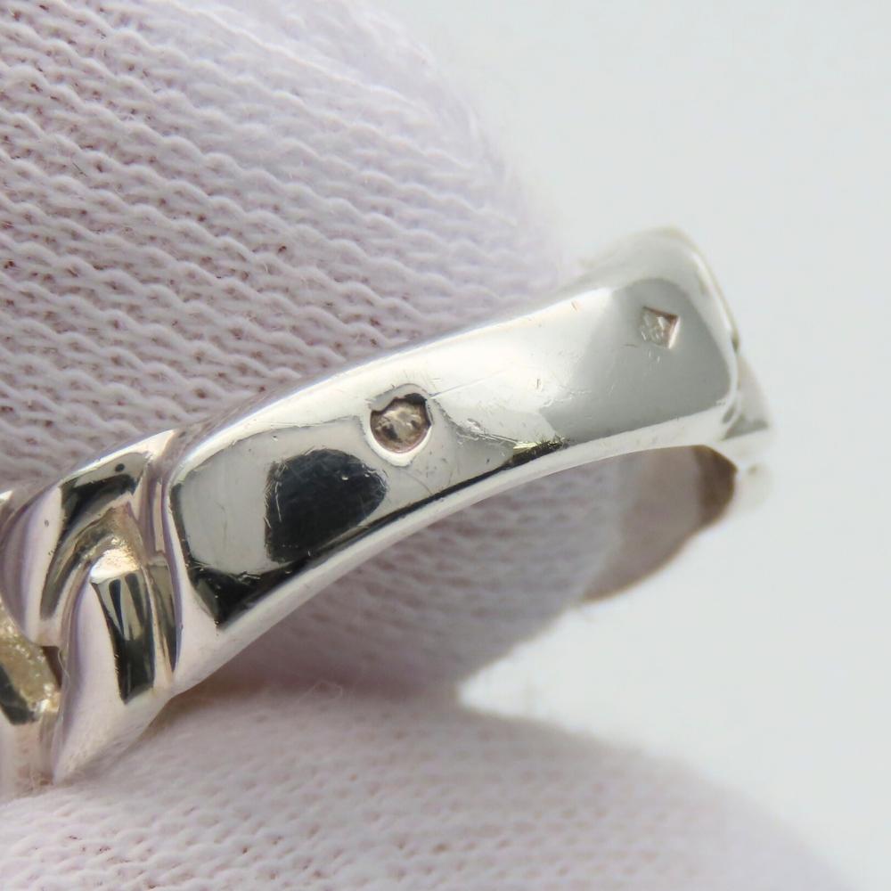 Used HERMES Ring Diane EU#52 53 Silver925 6.5g Silver belt