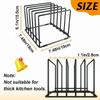 Heavy Duty 5 Slots Divided Rack Rust-Resistant Metal Dish Rack Cutting Board Storage Rack  Cabinet