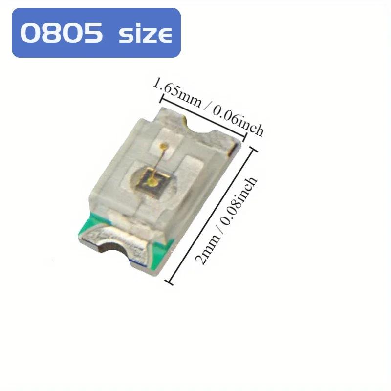 100 Stück 0603 0805 SMD LED Diode Highlight Leuchtdiode LED Chip 5 Farben Miniatur-LED Rot Weiß Gelb Grün Blau DIY-Kit