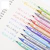 12pcs Metal Ink Brush Pens Set Double Ended Metallic Color Drawing Art Marker Liner Hand Lettering Calligraphy Painting