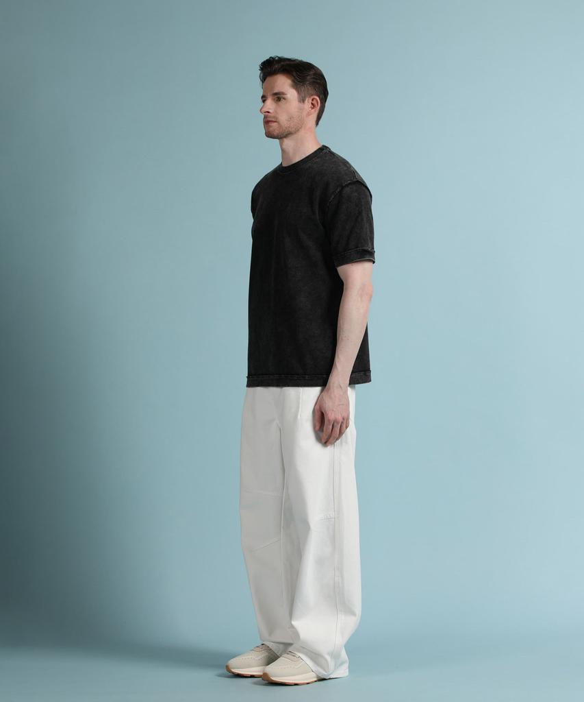 PANICALE Black Pigment Washed Short Sleeve T-Shirt