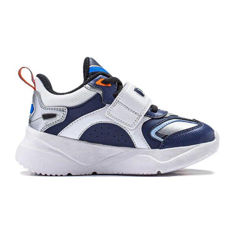 Li Ning Comfortable Non-Slip Waterproof Low-Top Running Shoes Kids Sneakers Deep-Blue YKNT140-3