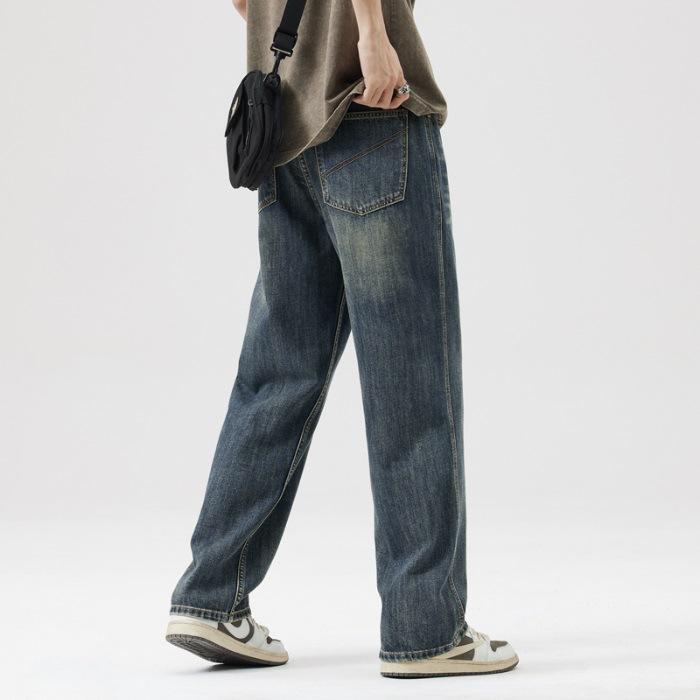 

Новые весенне-летние джинсы мужские свободные прямые уличный стиль ретро тренд мужские 38