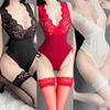Sexy Lingerie Women's Perspective Pure Lace Pajamas Seduction Passion Uniform Suit No-take Onesie