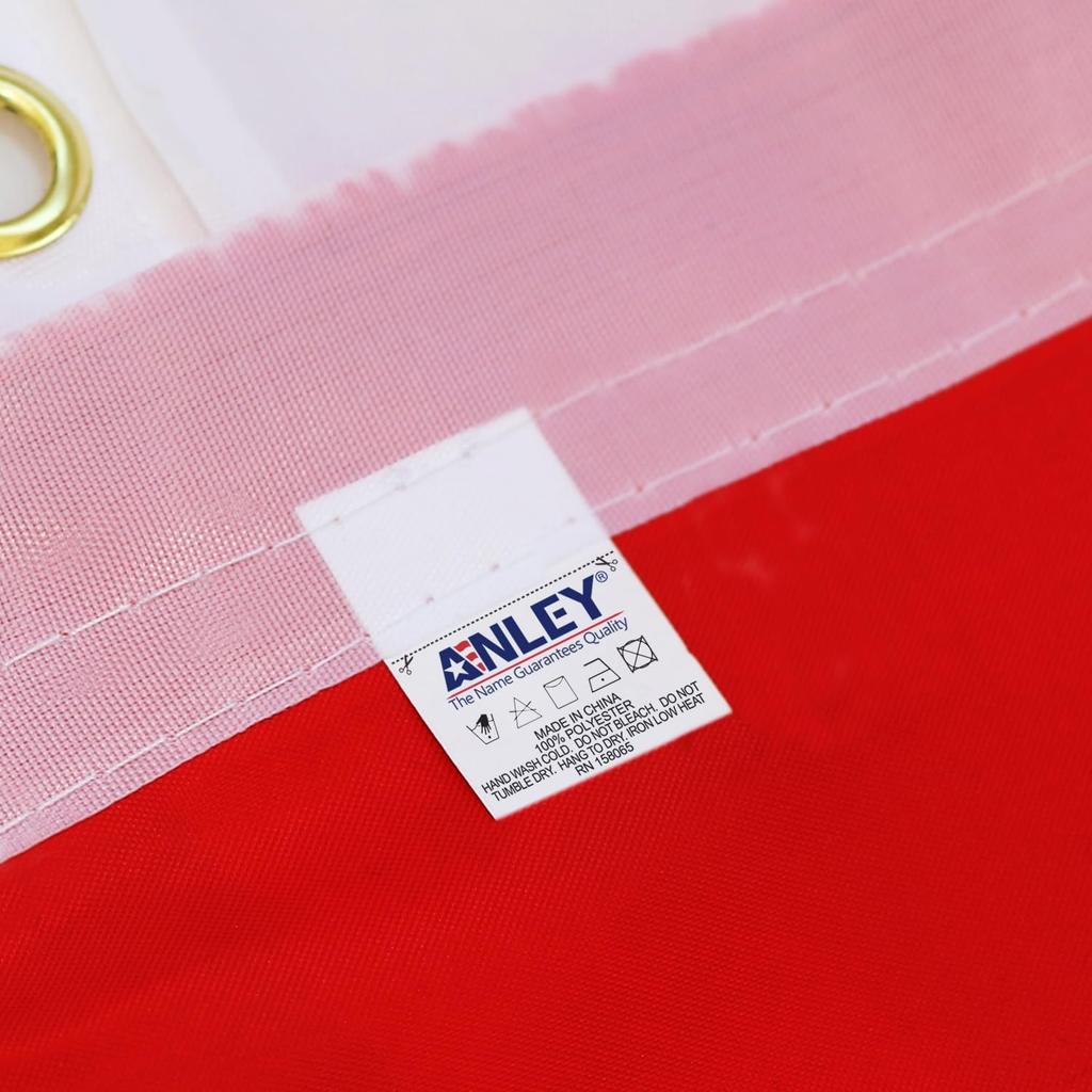 ANLEY Vintage Style US National Pleated Fan Flag, 3x6 Ft American Bunting Flags Patriotic Stars & Stripes - Sharp Color Fade Resistant Canvas Header