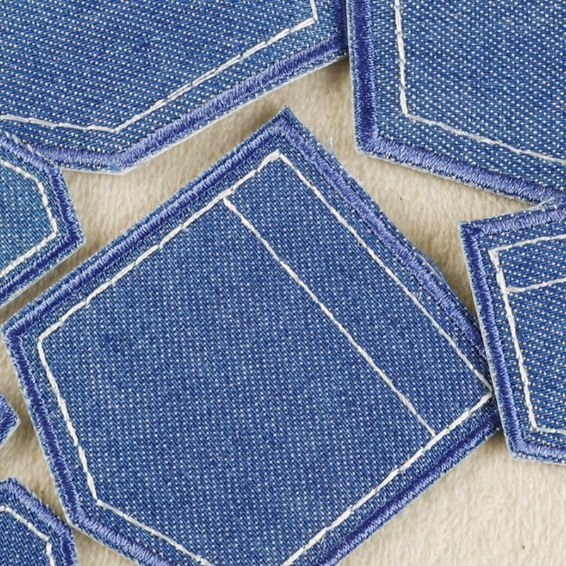 5 Stück zum Aufbügeln Stoffflicken Kleiderreparatur Applikationen für Jeans Jacken Taschen Kleidungsstücke Herstellung Nähen Verzierung
