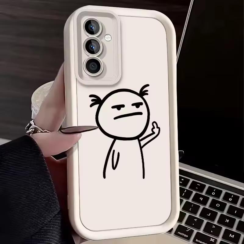 Stickman For Samsung Galaxy Case S24 S23 S22 S21 Ultra Plus Fe A55 A54 A53 A52 A35 A25 A15 A14 5G Phone Y2k Cover