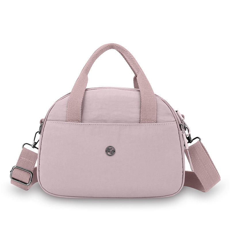 

Женская нейлоновая сумка через плечо, маленькая квадратная сумка, однотонная сумка розовый