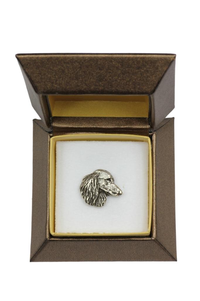 Dachshund V - Broche de cachorro em caixa de presente, alfinete elegante, broche de lapela para jaqueta da marca Art-Dog