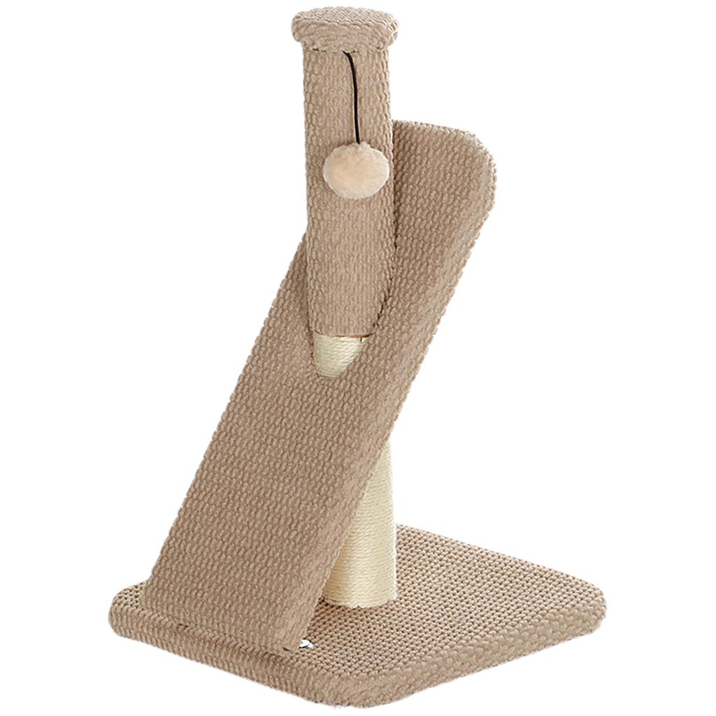 Cat Scratching Post with Scratch Board, Play Ball, Bumpy Texture/Sisal, 54 cm, Light Brown