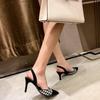 Woman Heel Shoes Sandals Women's  New Summer Pointed Sandals Female Thin Heel Shoes Fashion Women's Shoes Zaptos Mujer