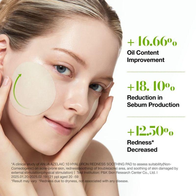 Anua Azelaic 10 Hyaluron Redness Soothing Pad