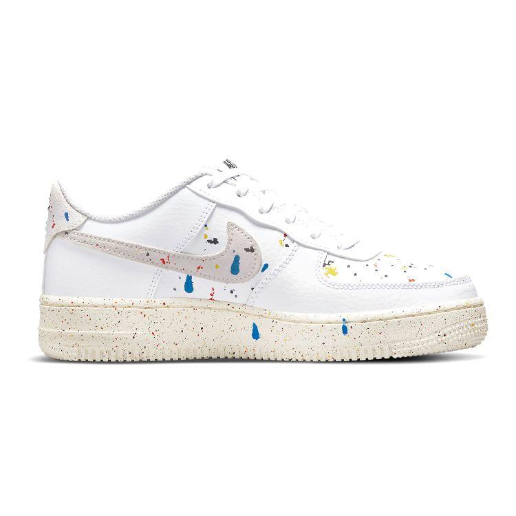 Nike Air Force 1 LV8 3 GS Paint Splatter - White Kids Sneakers Sail DJ2598-100