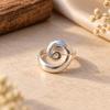 925 Sterling Silber Spiralring für Damen – Minimalistischer offener Wickel Statement Ring