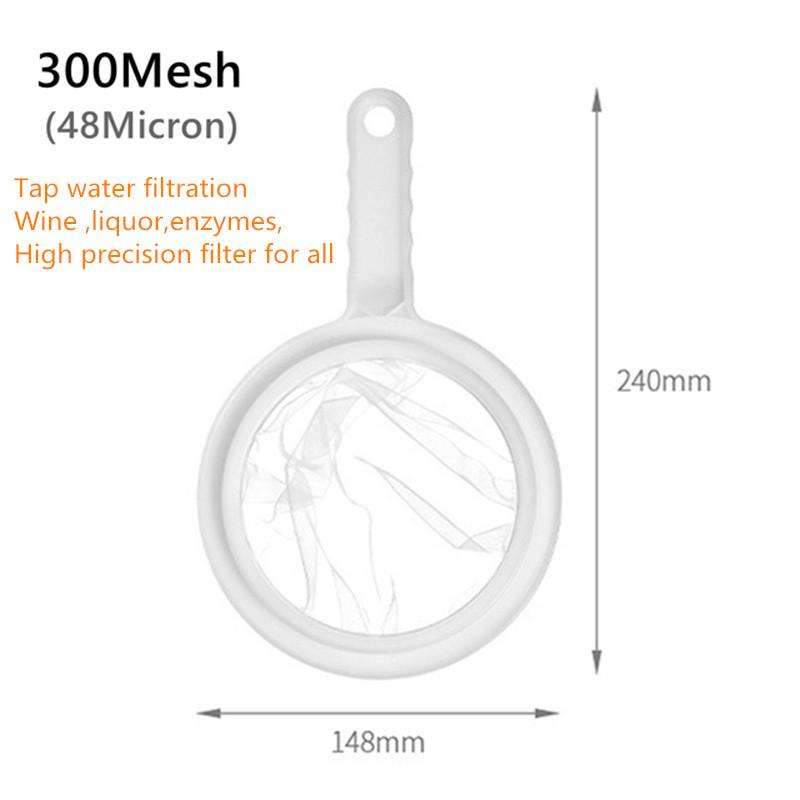 Nylon Mesh Strainer, Food Yogurt Mesh, Plastic  Fine Mesh Colander with Handle for Filtering Juice Milk Soy Coffee Honey Wine