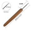 Bamboo Handle Crochet Hook with Metal Head for Dreadlocks & Knitting