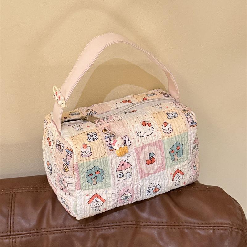 New cartoon cat convenient makeup toilet bag going out travel storage bag large capacity three-dimensional handbag