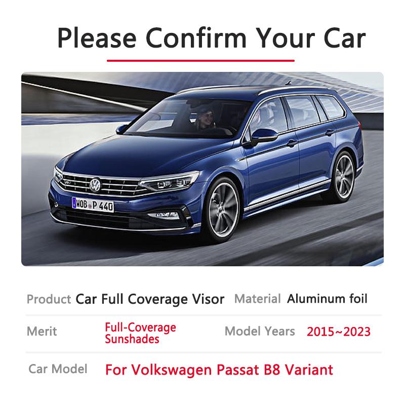 Tendalino Copertura Totale per Auto per Volkswagen VW Passat B8 GT Variant 2015~ Accessori Auto Protezione Finestrino Anti-UV Interno