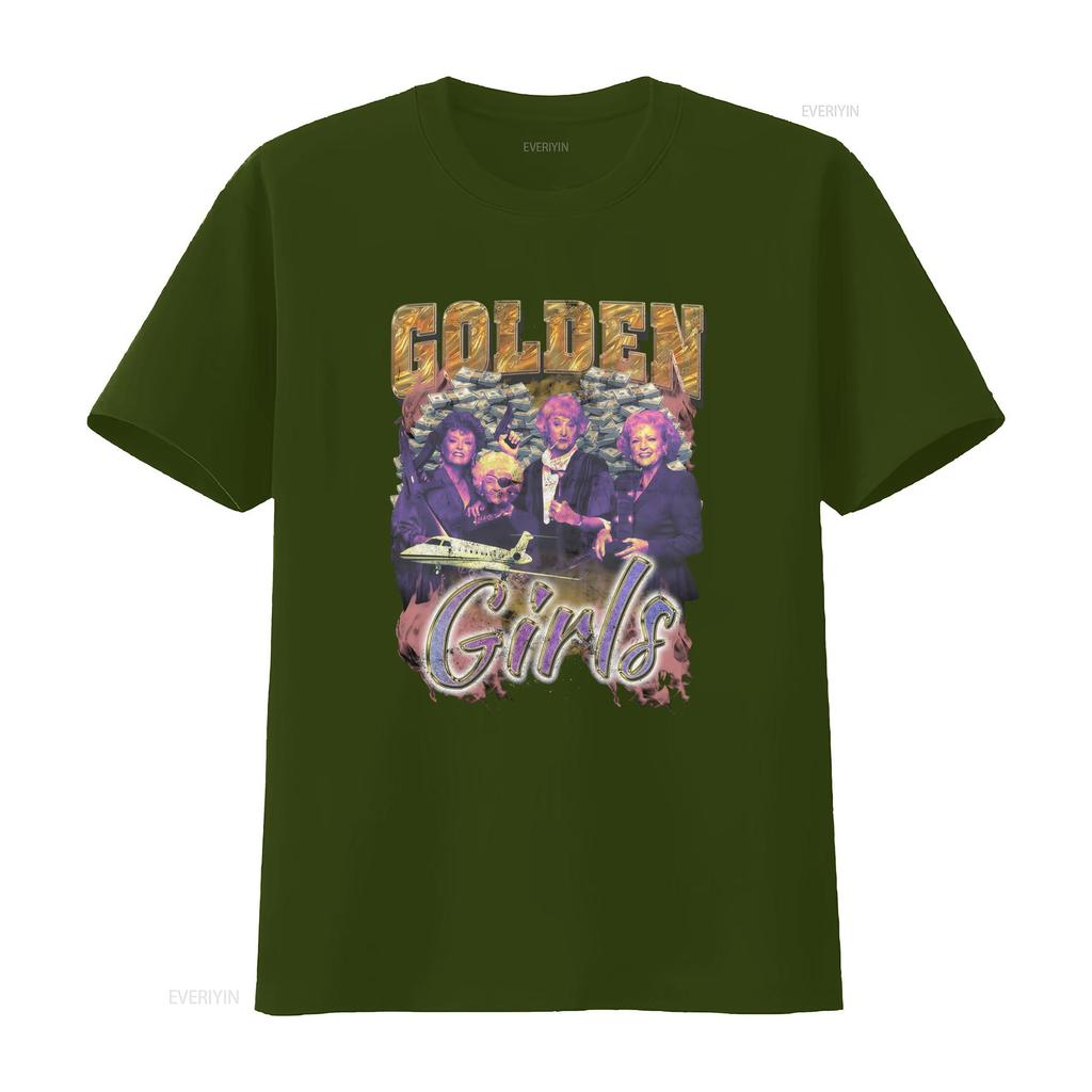 Retro Vintage Funny Gangster Golden Girls Print Casual Streetwear T Shirt vintage Washed fashion Breathable designer clothes