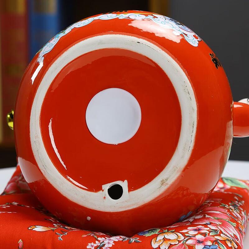 Lucky Cat Ceramic Piggy Bank Ornament