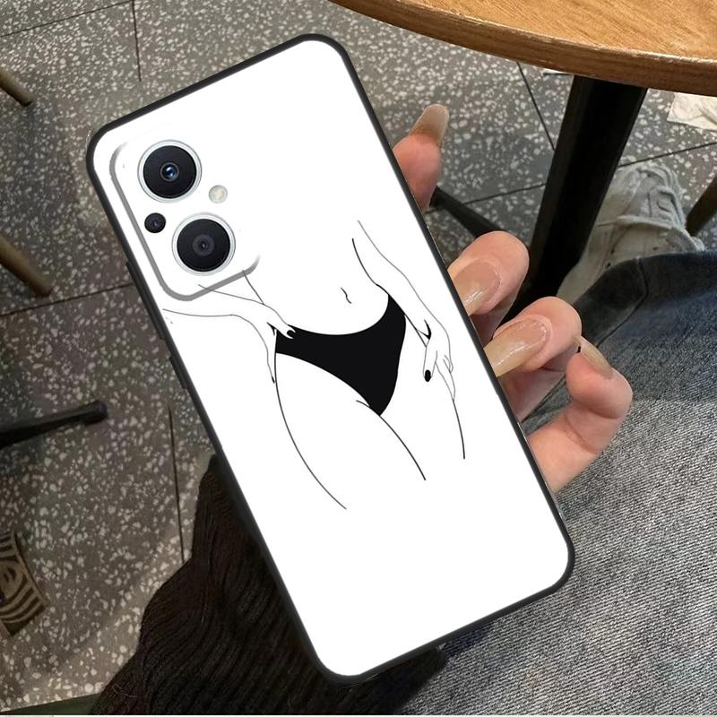 Woman Body Line Art For OPPO Reno 7 8 Lite 8T 14F 13F 11F 12F 10 11 12 13 14 Pro OPPO Find X9 X8 X5 X6 Pro Case